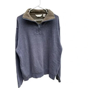 Orvis Men's Blue Half-Zip Sweater